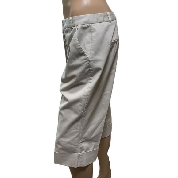 Dockers White Cuffed Hem Stretch Capri Pants Coastal Grandma Preppy Aesthetic 10 - Picture 11 of 14